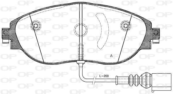 OPEN PARTS Piduriklotsi komplekt,ketaspidur BPA1470.01